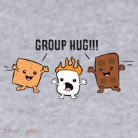 Group Hug S'mores Campfire Marshmallow Chocolate Smores Funny Gift Women's Sweatshirt thumb 2