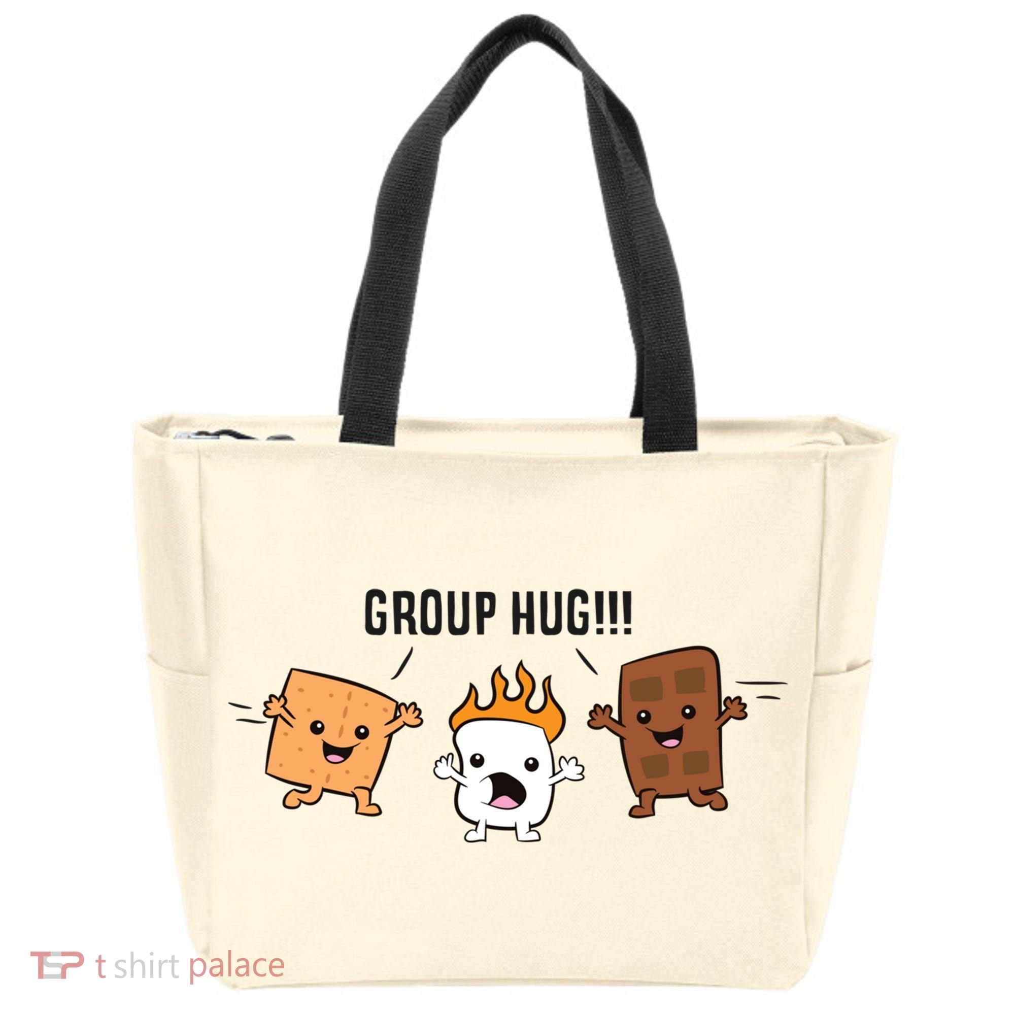 Group Hug S'mores Campfire Marshmallow Chocolate Smores Funny Gift Tote Bag