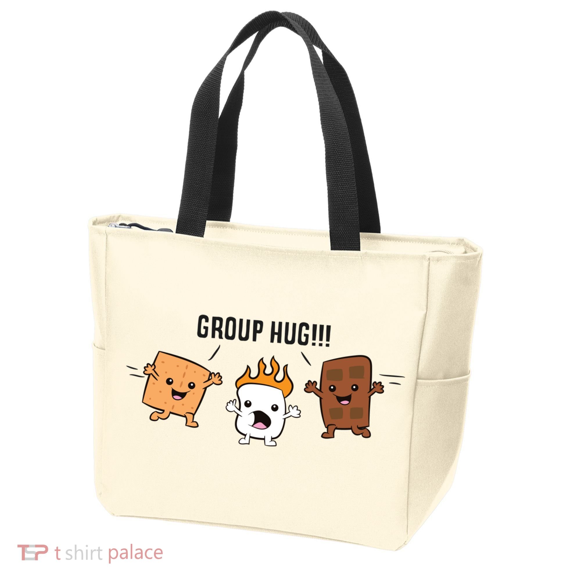Group Hug S'mores Campfire Marshmallow Chocolate Smores Funny Gift Tote Bag