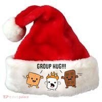 Group Hug S'mores Campfire Marshmallow Chocolate Smores Funny Gift Santa Hat thumb 0