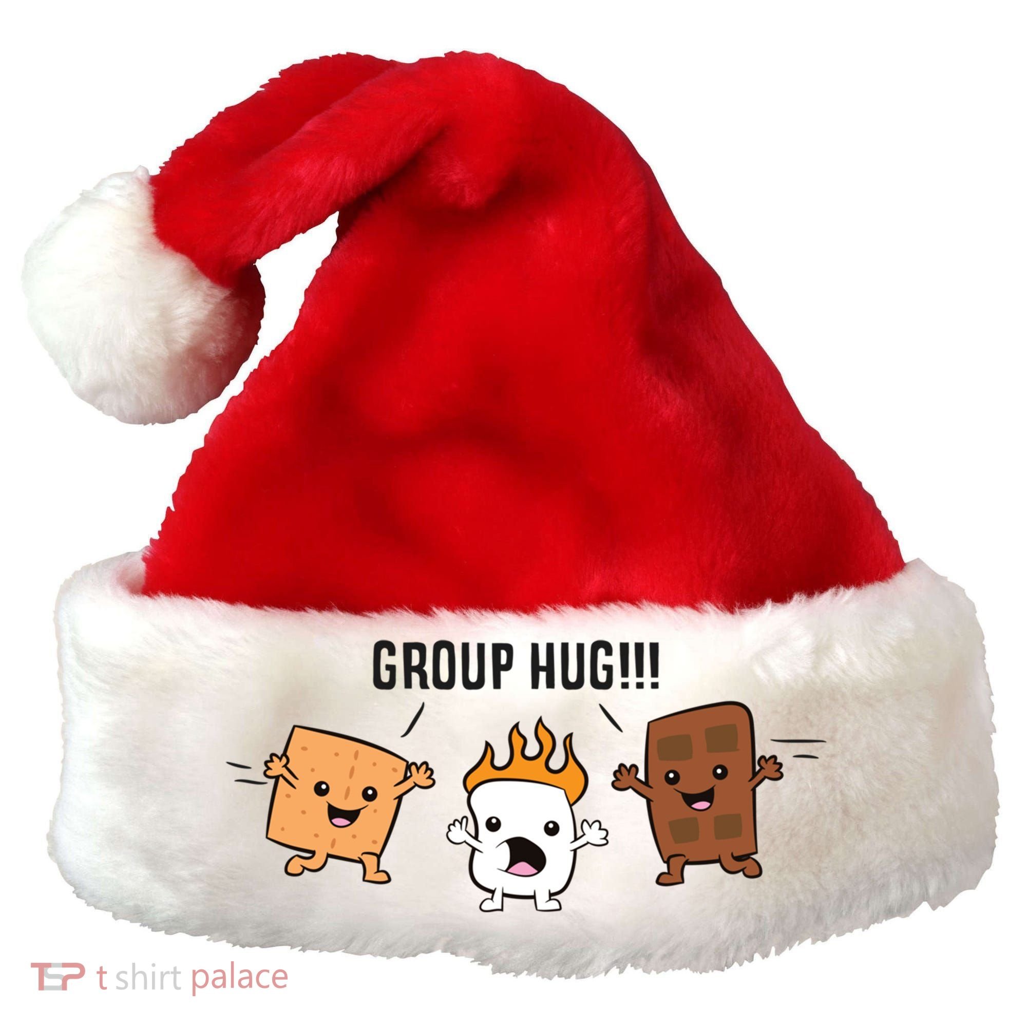 Group Hug S'mores Campfire Marshmallow Chocolate Smores Funny Gift Santa Hat