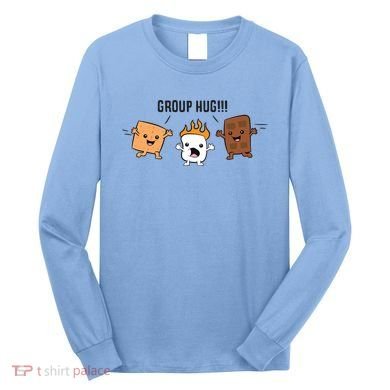 Group Hug S'mores Campfire Marshmallow Chocolate Smores Funny Gift Long Sleeve Shirt