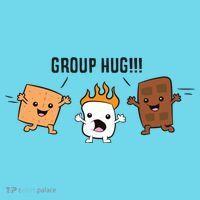Group Hug S'mores Campfire Marshmallow Chocolate Smores Funny Gift Button thumb 1