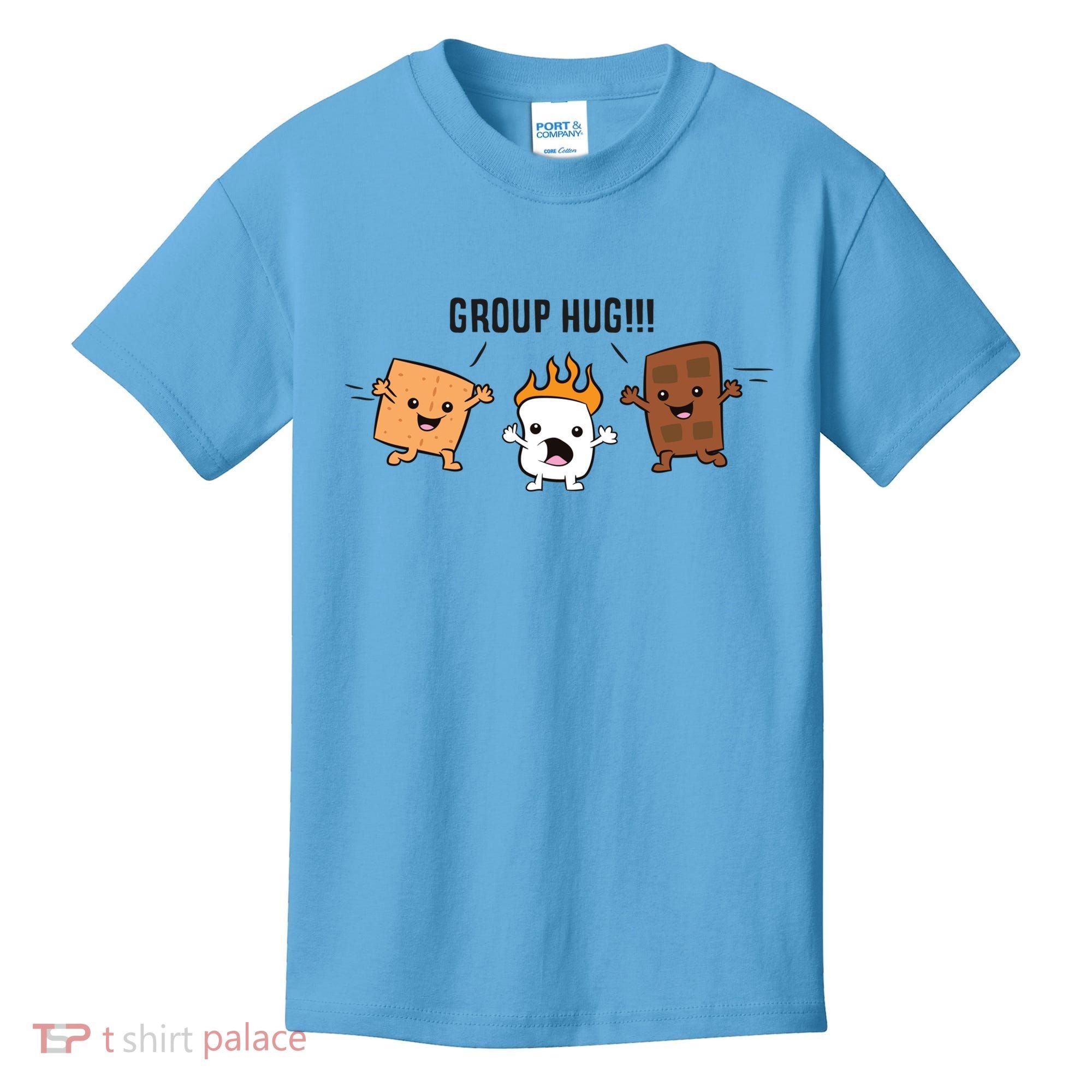 Group Hug S'mores Campfire Marshmallow Chocolate Smores Funny Gift Kids T-Shirt