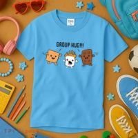 Group Hug S'mores Campfire Marshmallow Chocolate Smores Funny Gift Kids T-Shirt thumb 3