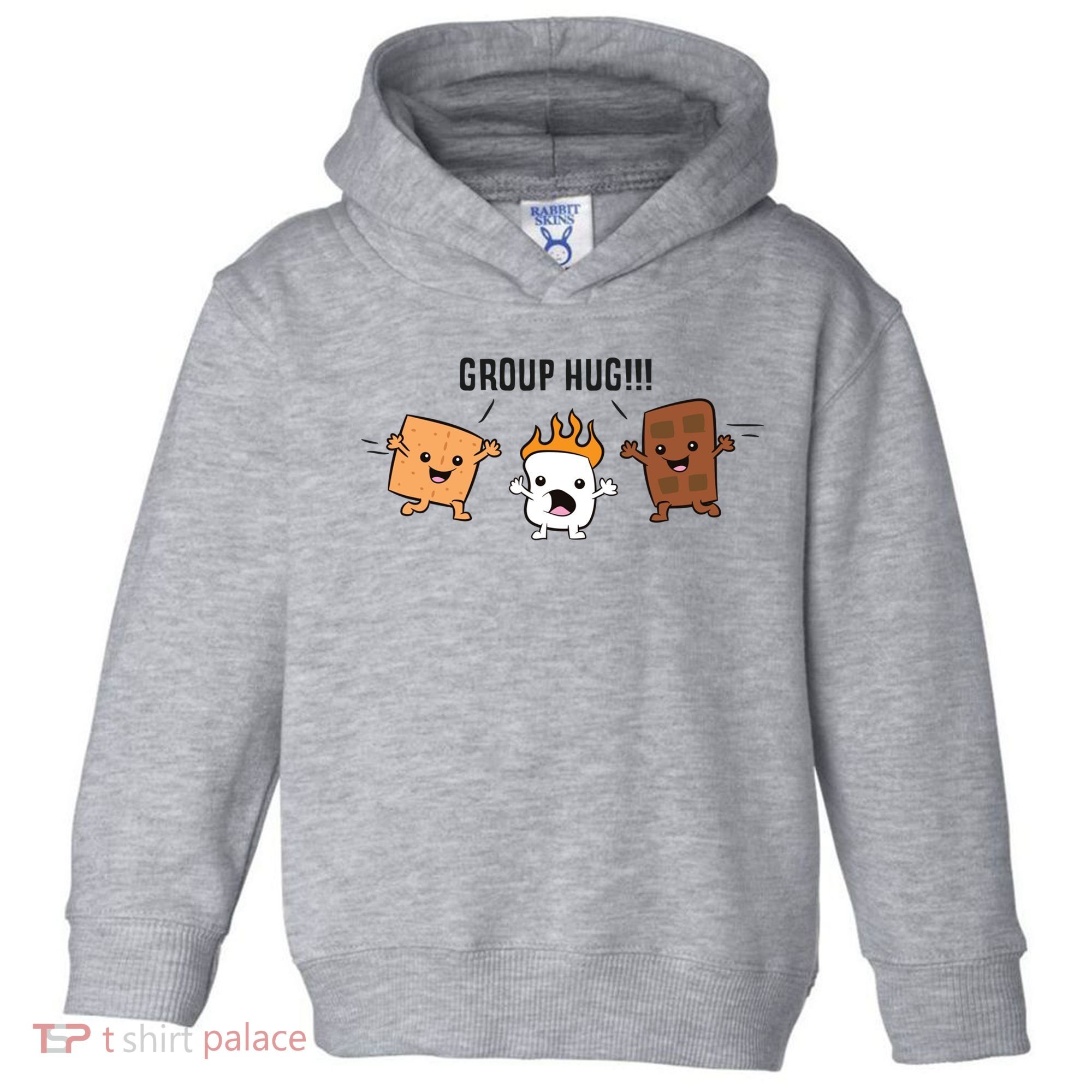 Group Hug S'mores Campfire Marshmallow Chocolate Smores Funny Gift Toddler Hoodie