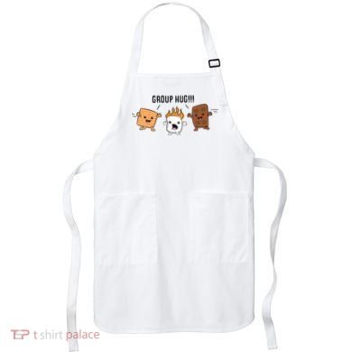 Group Hug S'mores Campfire Marshmallow Chocolate Smores Funny Gift Apron