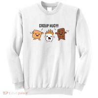 Group Hug S'mores Campfire Marshmallow Chocolate Smores Funny Gift Sweatshirt thumb 0