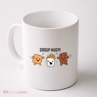 Group Hug S'mores Campfire Marshmallow Chocolate Smores Funny Gift Coffee Mug thumb 0