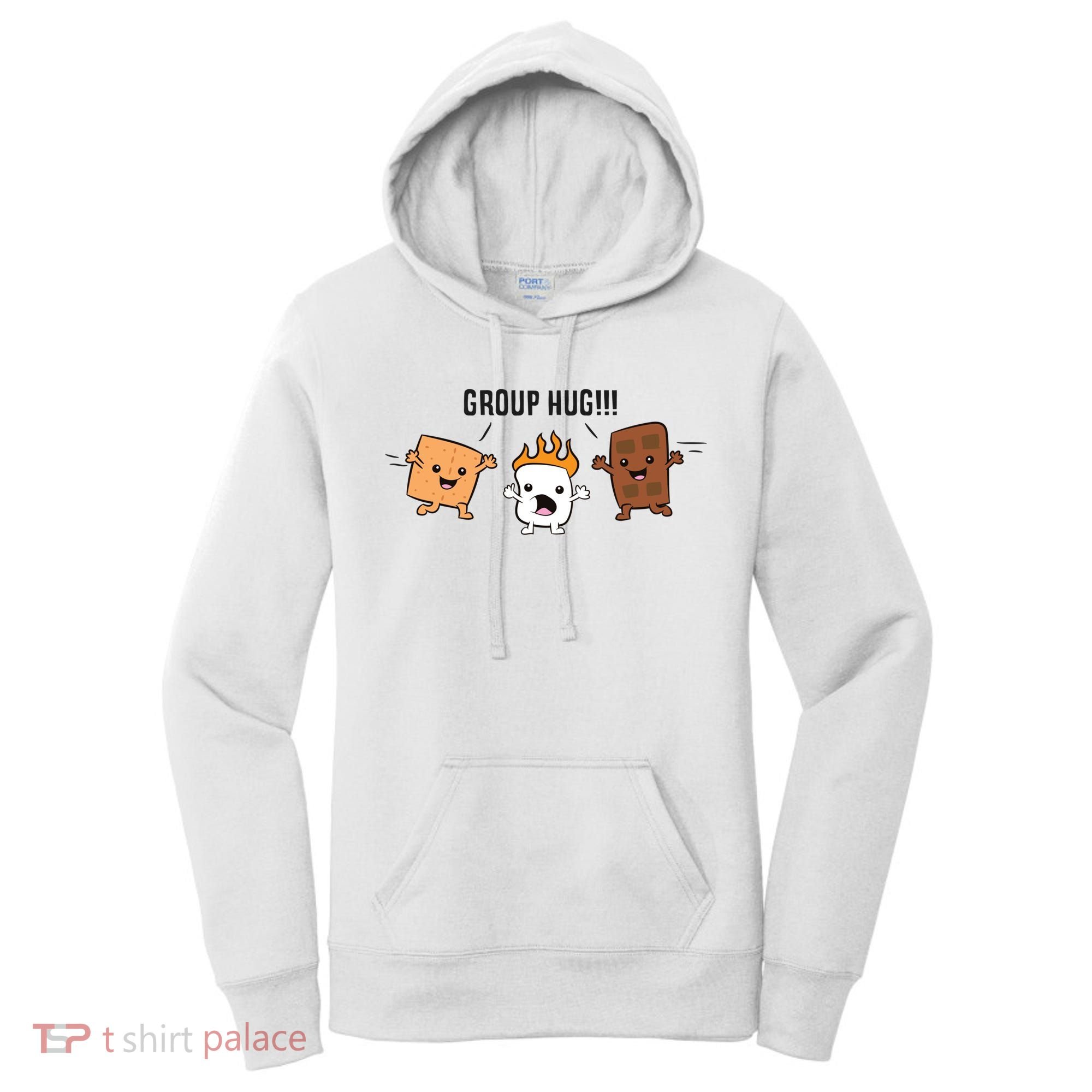 Group Hug S'mores Campfire Marshmallow Chocolate Smores Funny Gift Women's Hoodie