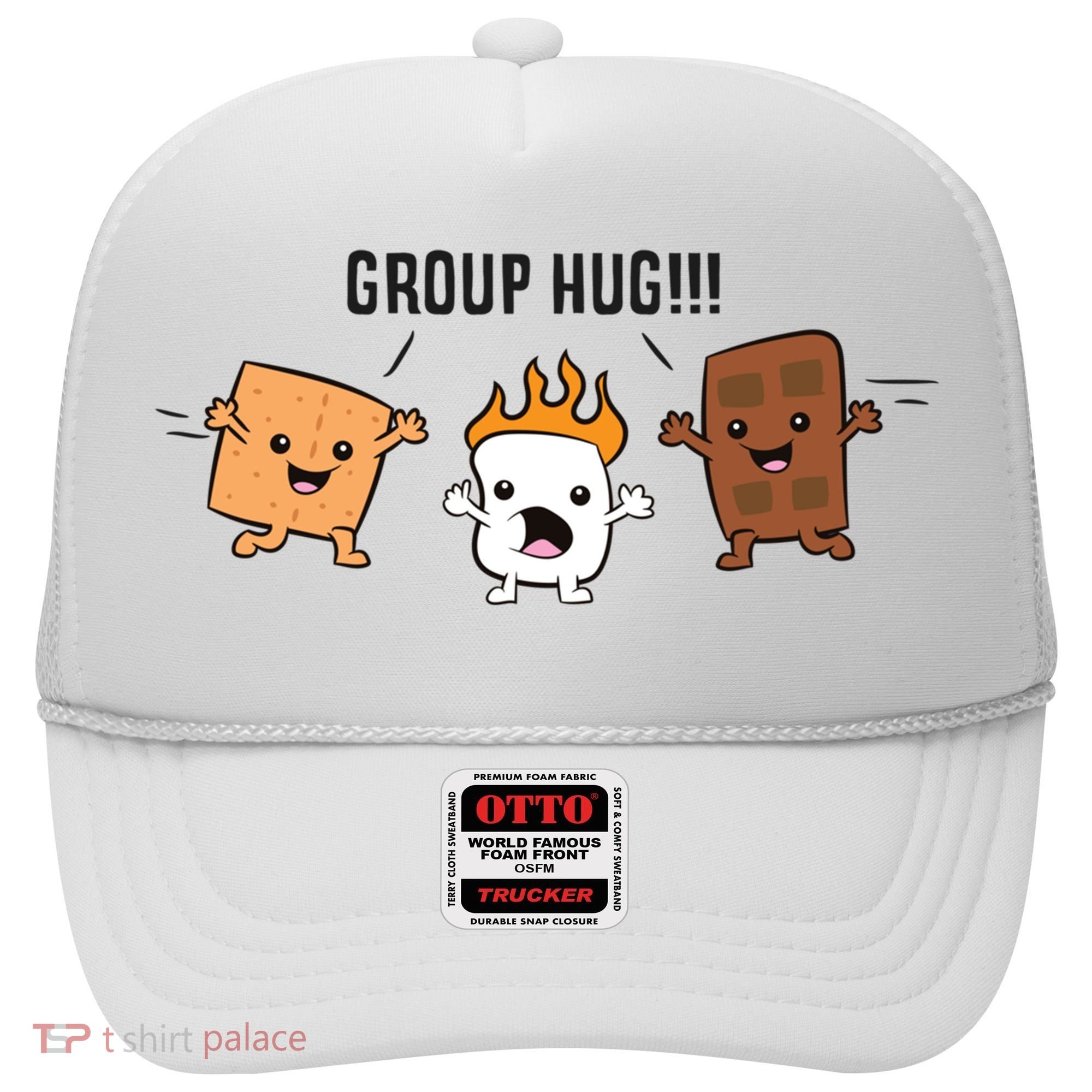 Group Hug S'mores Campfire Marshmallow Chocolate Smores Funny Gift Hat