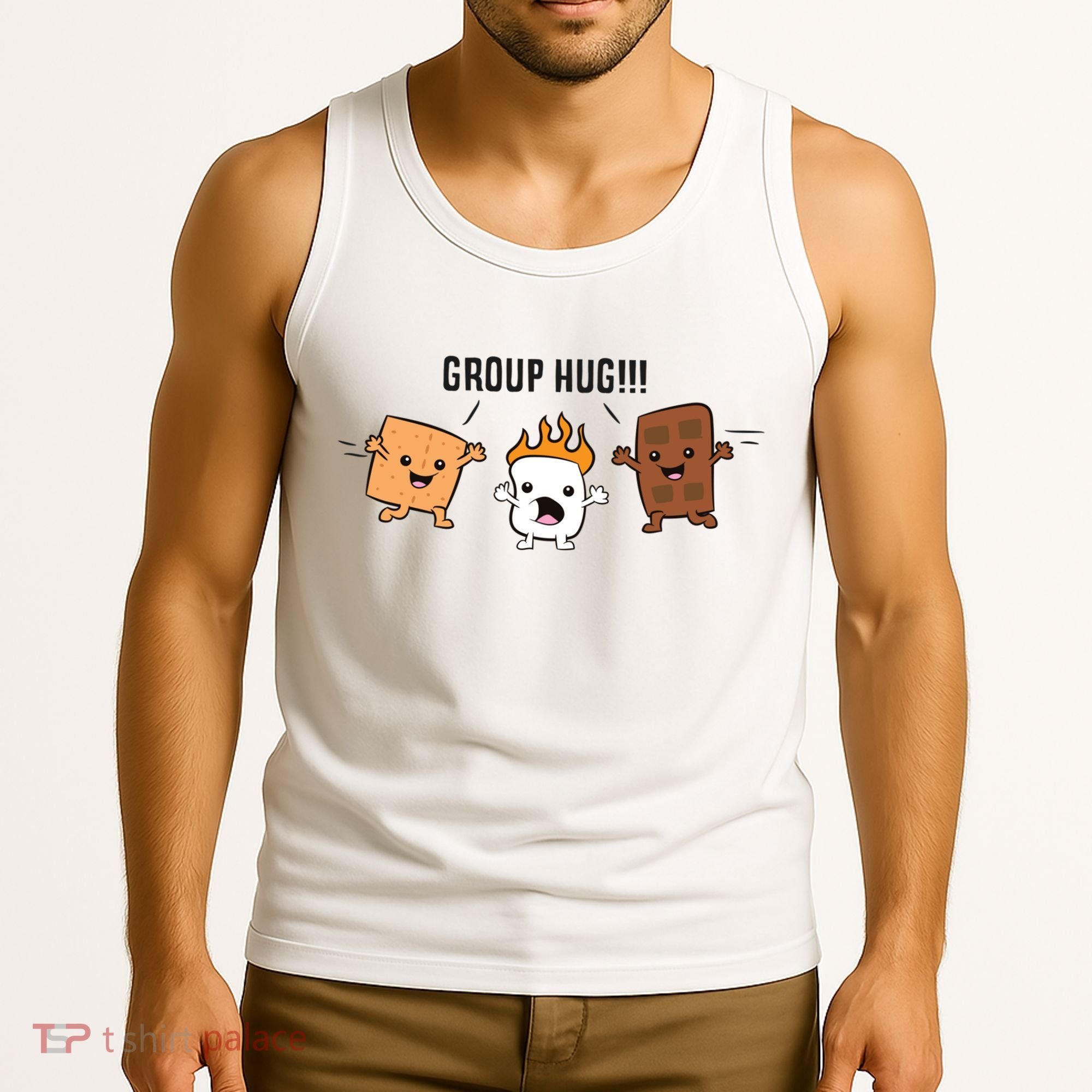 Group Hug S'mores Campfire Marshmallow Chocolate Smores Funny Gift Tank Top