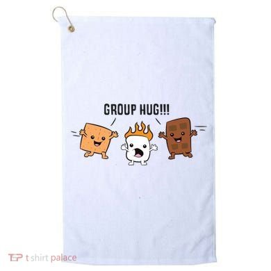 Group Hug S'mores Campfire Marshmallow Chocolate Smores Funny Gift Golf Towel