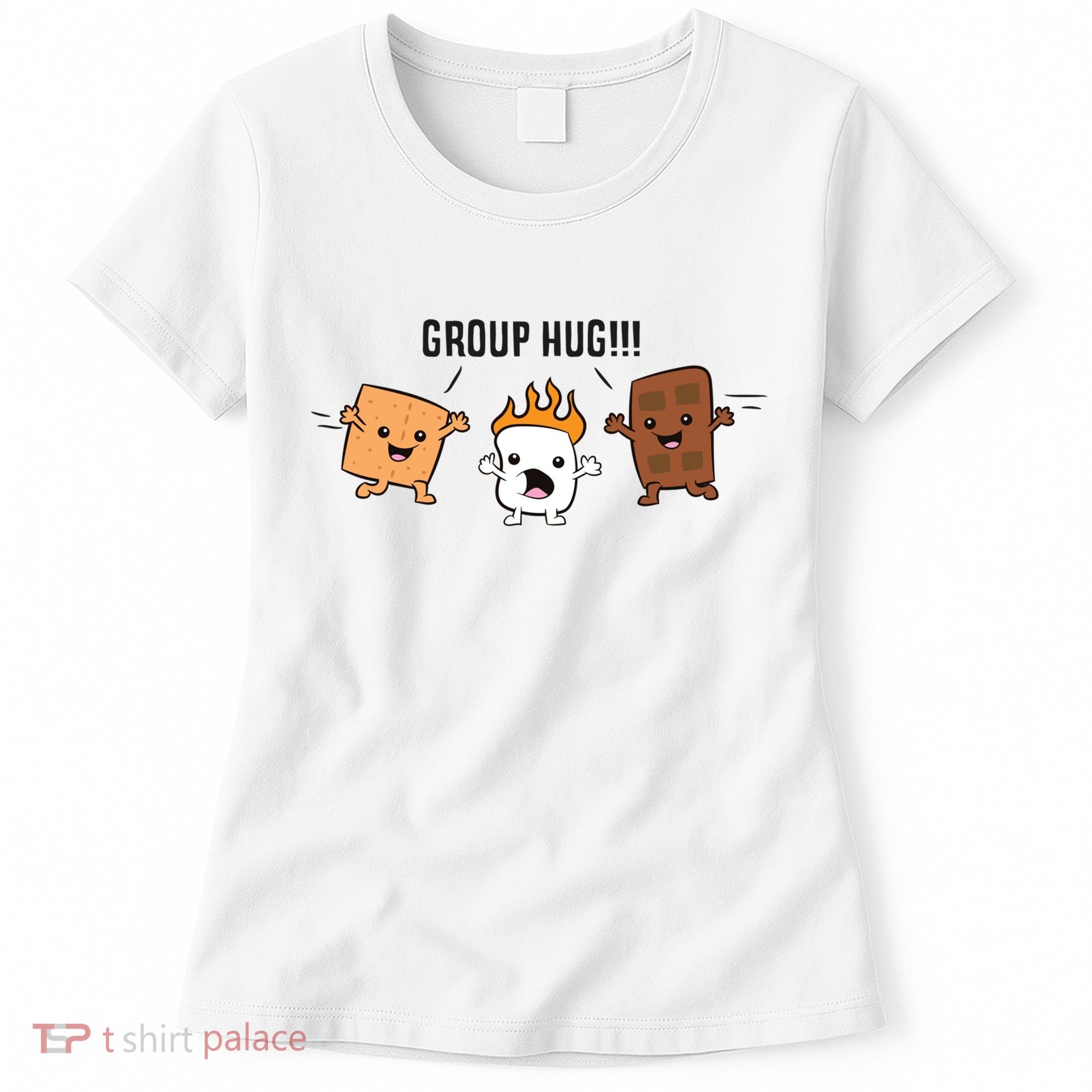 Group Hug S'mores Campfire Marshmallow Chocolate Smores Funny Gift Women's T-Shirt
