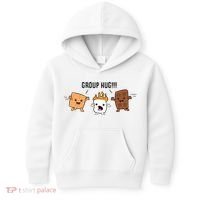 Group Hug S'mores Campfire Marshmallow Chocolate Smores Funny Gift Kids Hoodie thumb 0