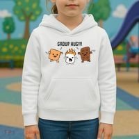 Group Hug S'mores Campfire Marshmallow Chocolate Smores Funny Gift Kids Hoodie thumb 3