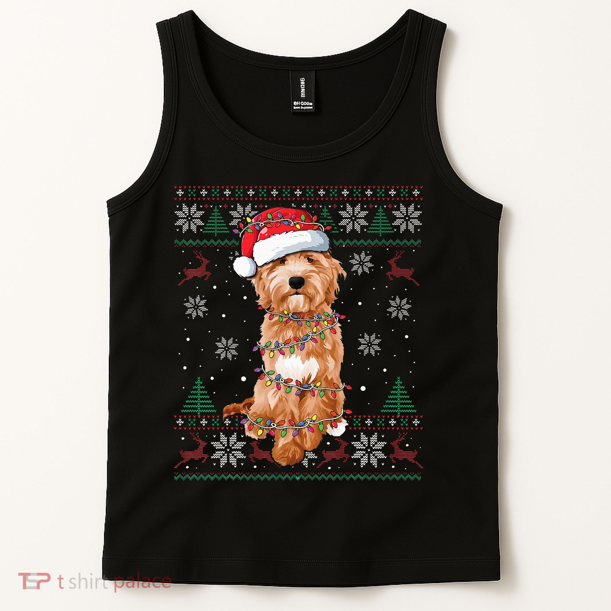 Goldendoodle Holiday Sweater Hilarious Dog Lover Gift Tank Top