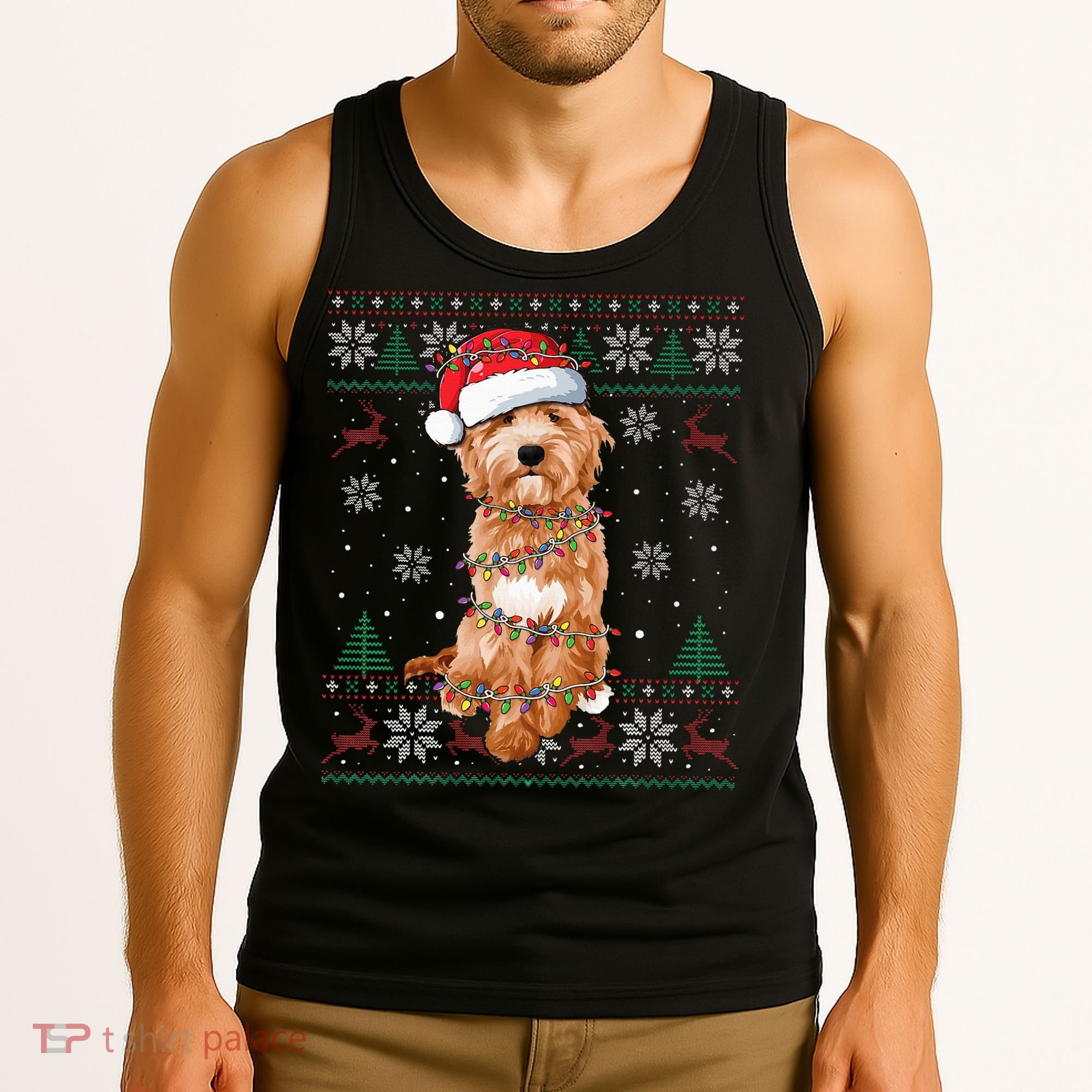 Goldendoodle Holiday Sweater Hilarious Dog Lover Gift Tank Top