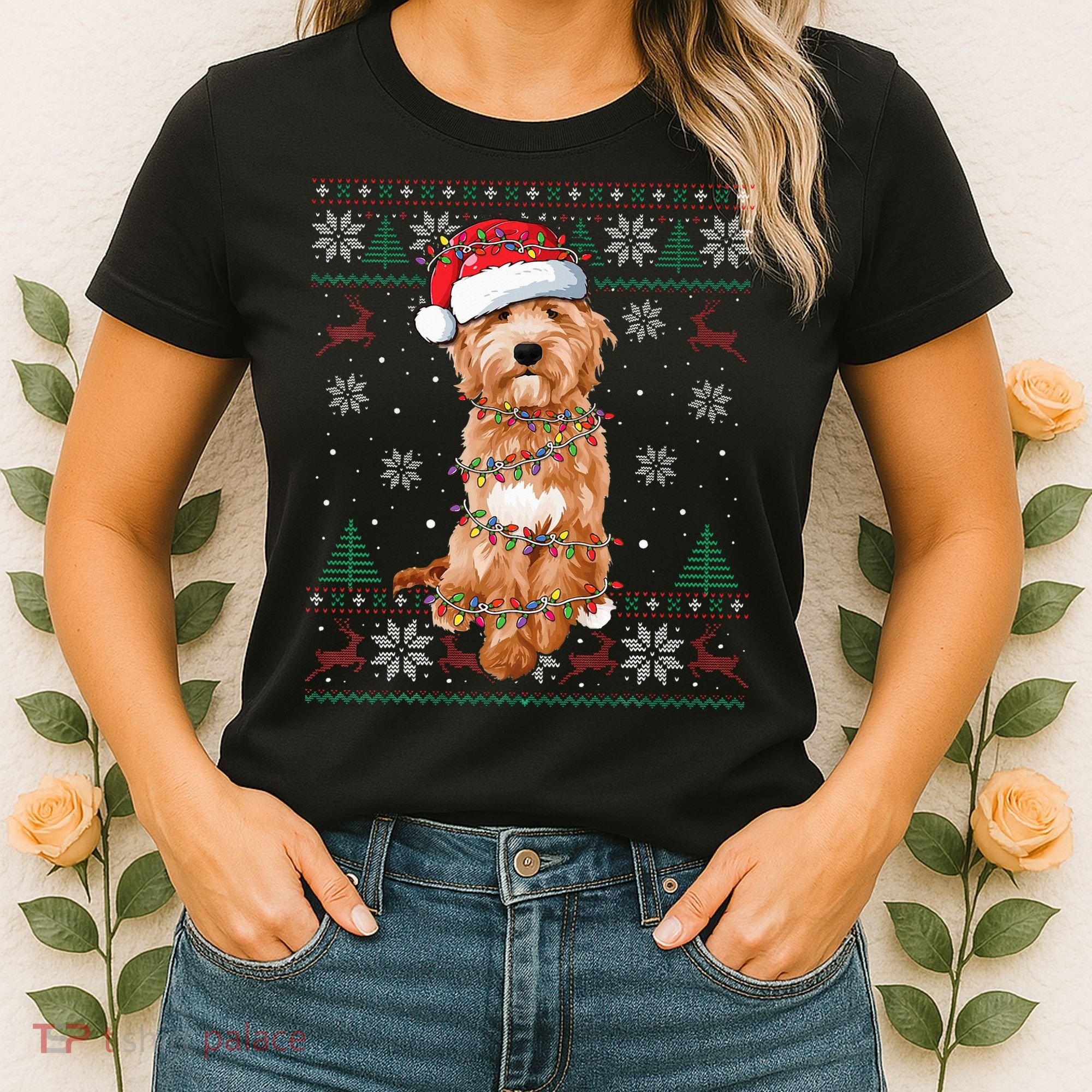 Goldendoodle Holiday Sweater Hilarious Dog Lover Gift Women's T-Shirt