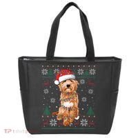 Goldendoodle Holiday Sweater Hilarious Dog Lover Gift Tote Bag thumb 0