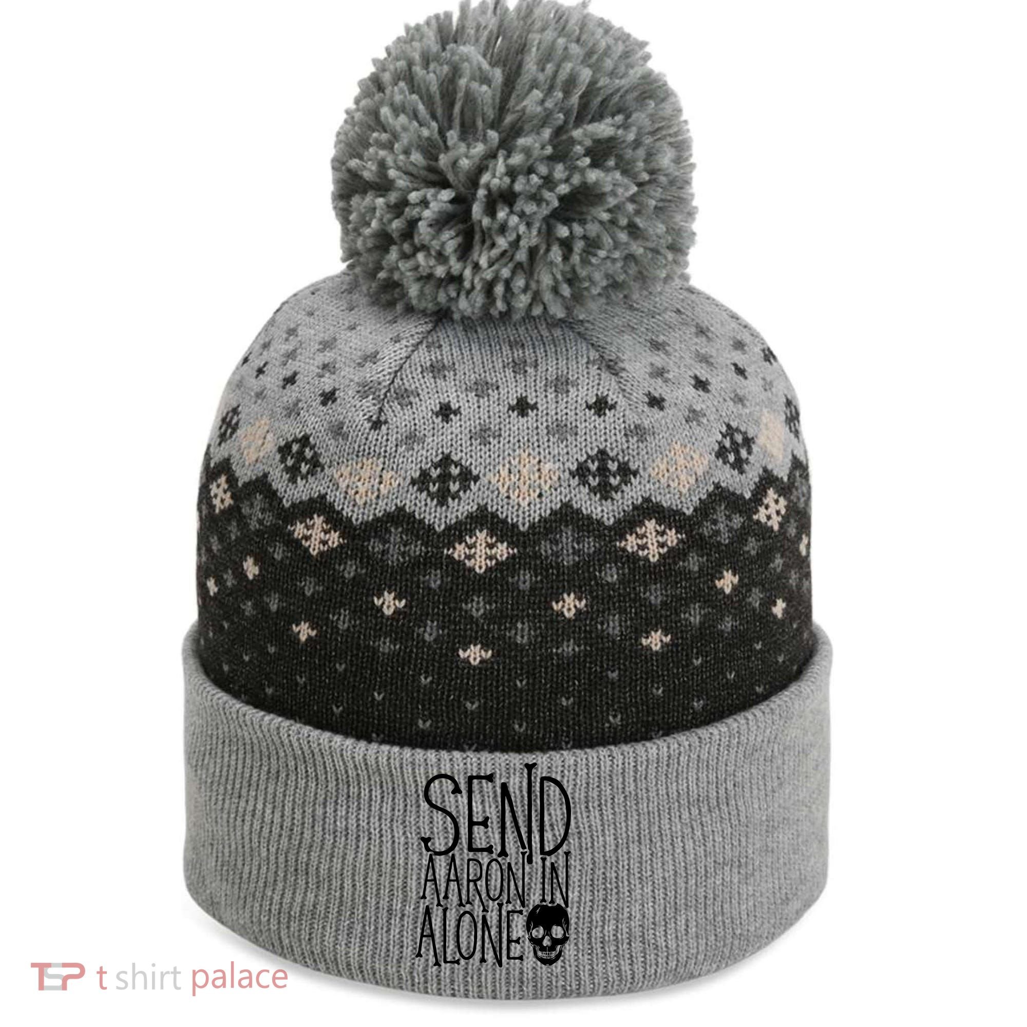 Ghost Hunting Send Aaron In Alone Ghost Hunter Halloween The Baniff Cuffed Pom Beanie