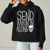 Ghost Hunting Send Aaron In Alone Ghost Hunter Halloween Ladies Heavyweight Boxy Pullover Hoodie thumb 0