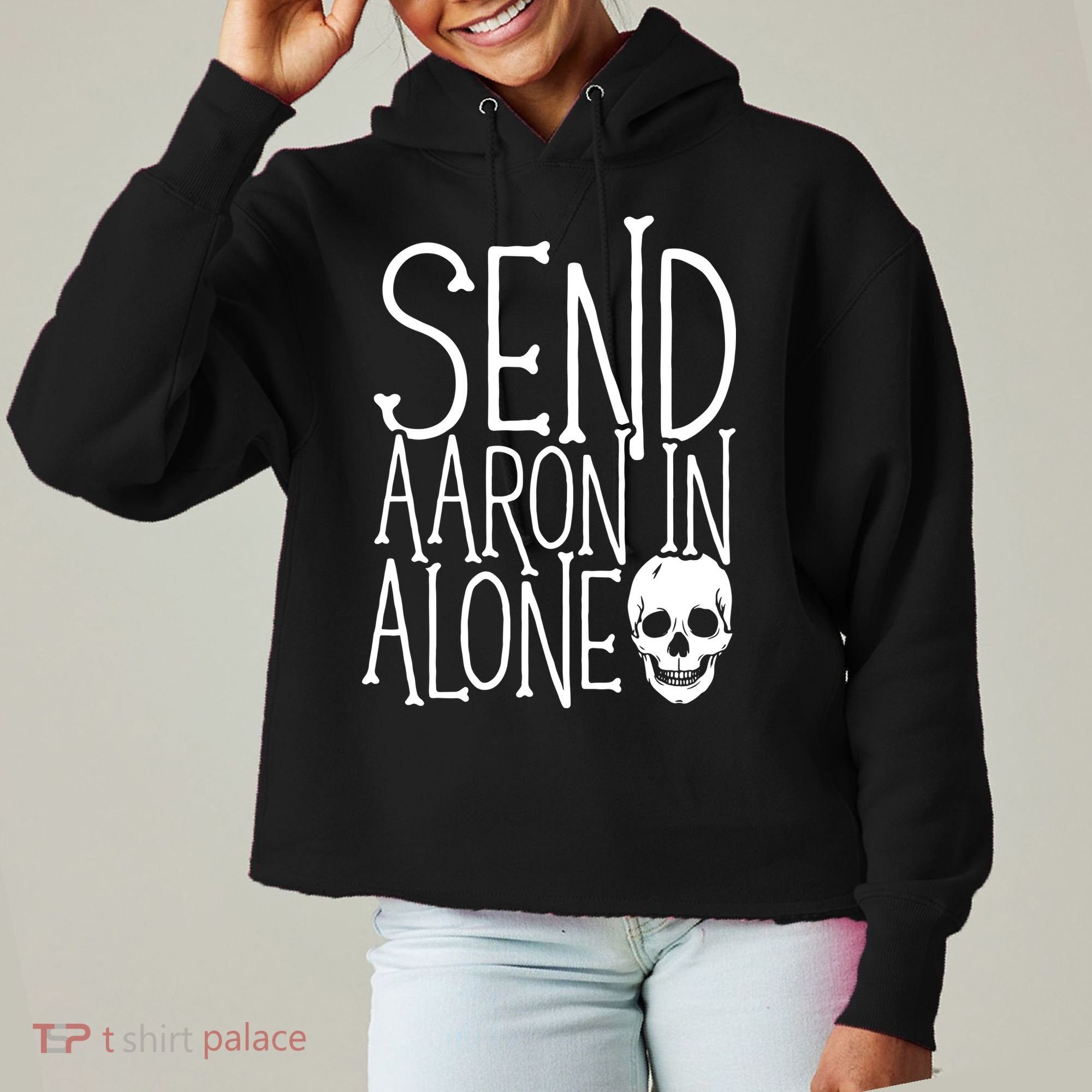 Ghost Hunting Send Aaron In Alone Ghost Hunter Halloween Ladies Heavyweight Boxy Pullover Hoodie