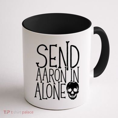 Ghost Hunting Send Aaron In Alone Ghost Hunter Halloween Coffee Mug back