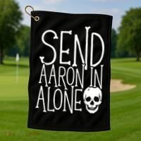 Ghost Hunting Send Aaron In Alone Ghost Hunter Halloween Golf Towel thumb 1