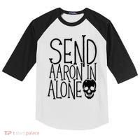 Ghost Hunting Send Aaron In Alone Ghost Hunter Halloween Kids Colorblock Raglan Jersey thumb 0