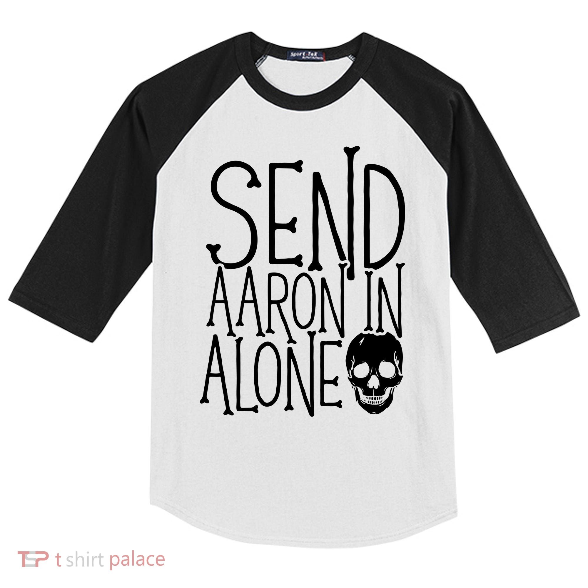 Ghost Hunting Send Aaron In Alone Ghost Hunter Halloween Kids Colorblock Raglan Jersey