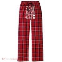 Ghost Hunting Send Aaron In Alone Ghost Hunter Halloween Women's Flannel Plaid Pajama Pants thumb 0