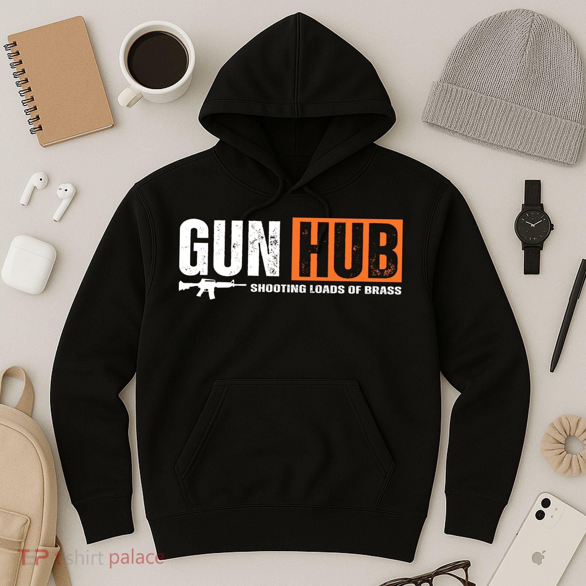 Gun Hub Shooting Loads Of Brass Hoodie
