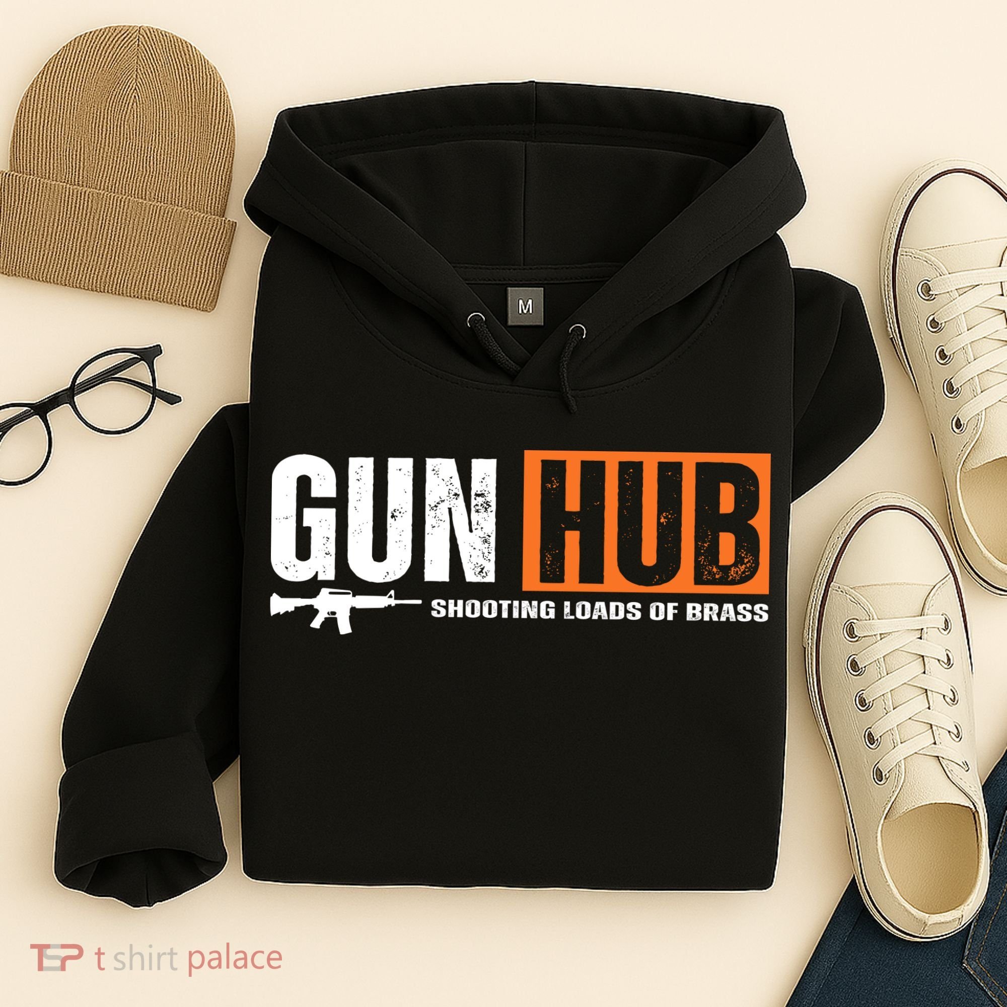 Gun Hub Shooting Loads Of Brass Hoodie