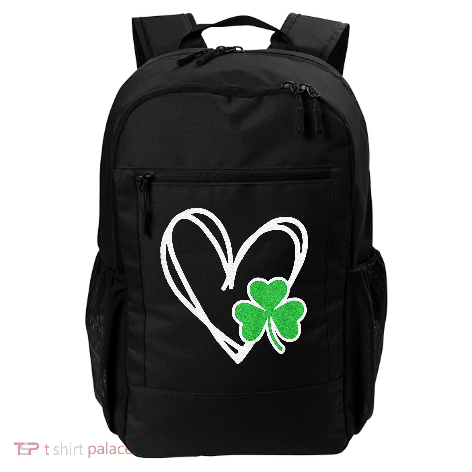 Girl Heart St Patricks Day Shamrock Irish Backpack