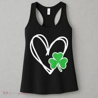 Girl Heart St Patricks Day Shamrock Irish Women's Tank Top thumb 3