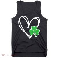 Girl Heart St Patricks Day Shamrock Irish Tank Top thumb 0