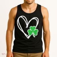 Girl Heart St Patricks Day Shamrock Irish Tank Top thumb 3