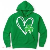 Girl Heart St Patricks Day Shamrock Irish Hoodie thumb 0