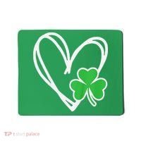 Girl Heart St Patricks Day Shamrock Irish Mousepad thumb 0