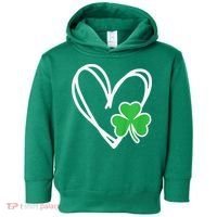 Girl Heart St Patricks Day Shamrock Irish Toddler Hoodie thumb 0