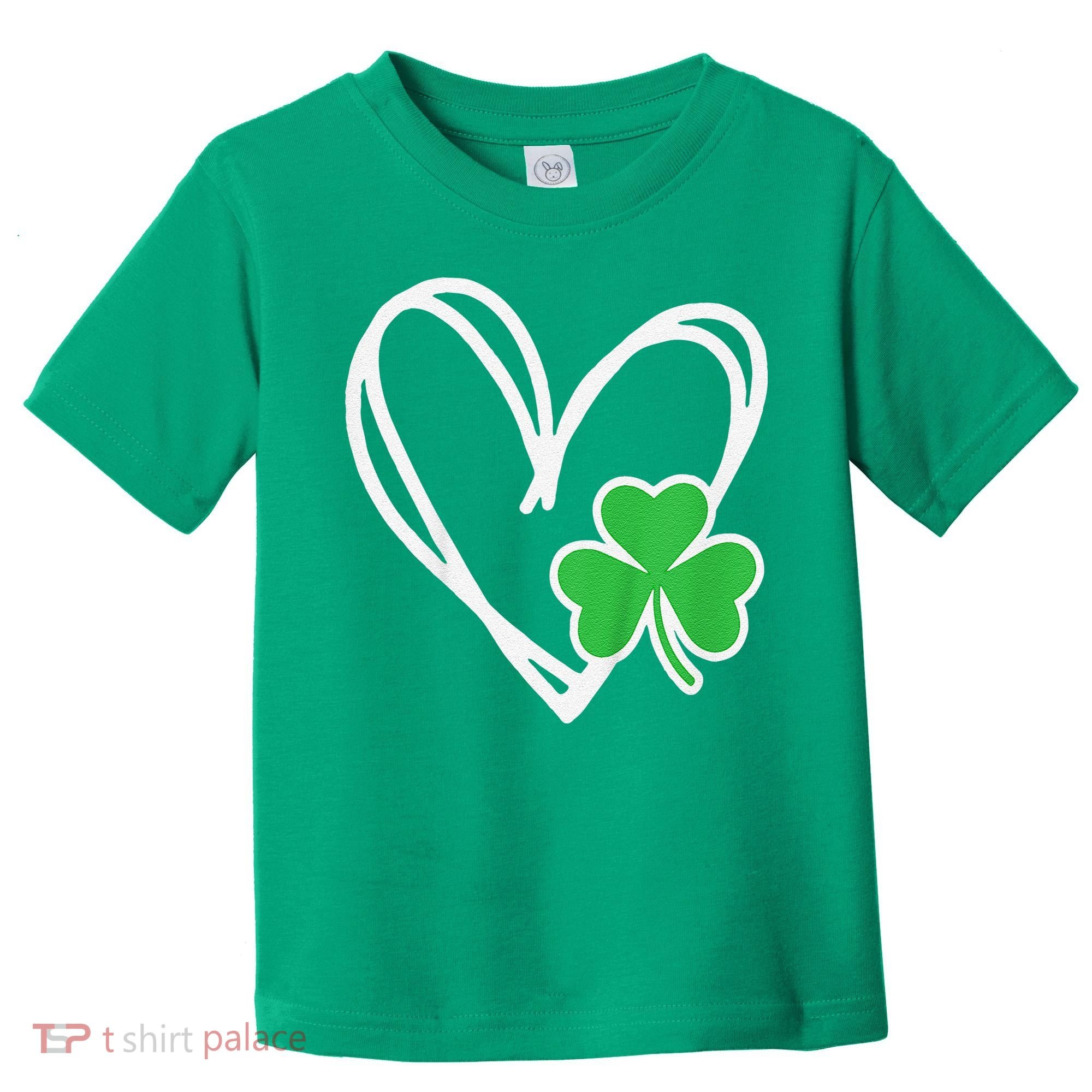 Girl Heart St Patricks Day Shamrock Irish Toddler T-Shirt