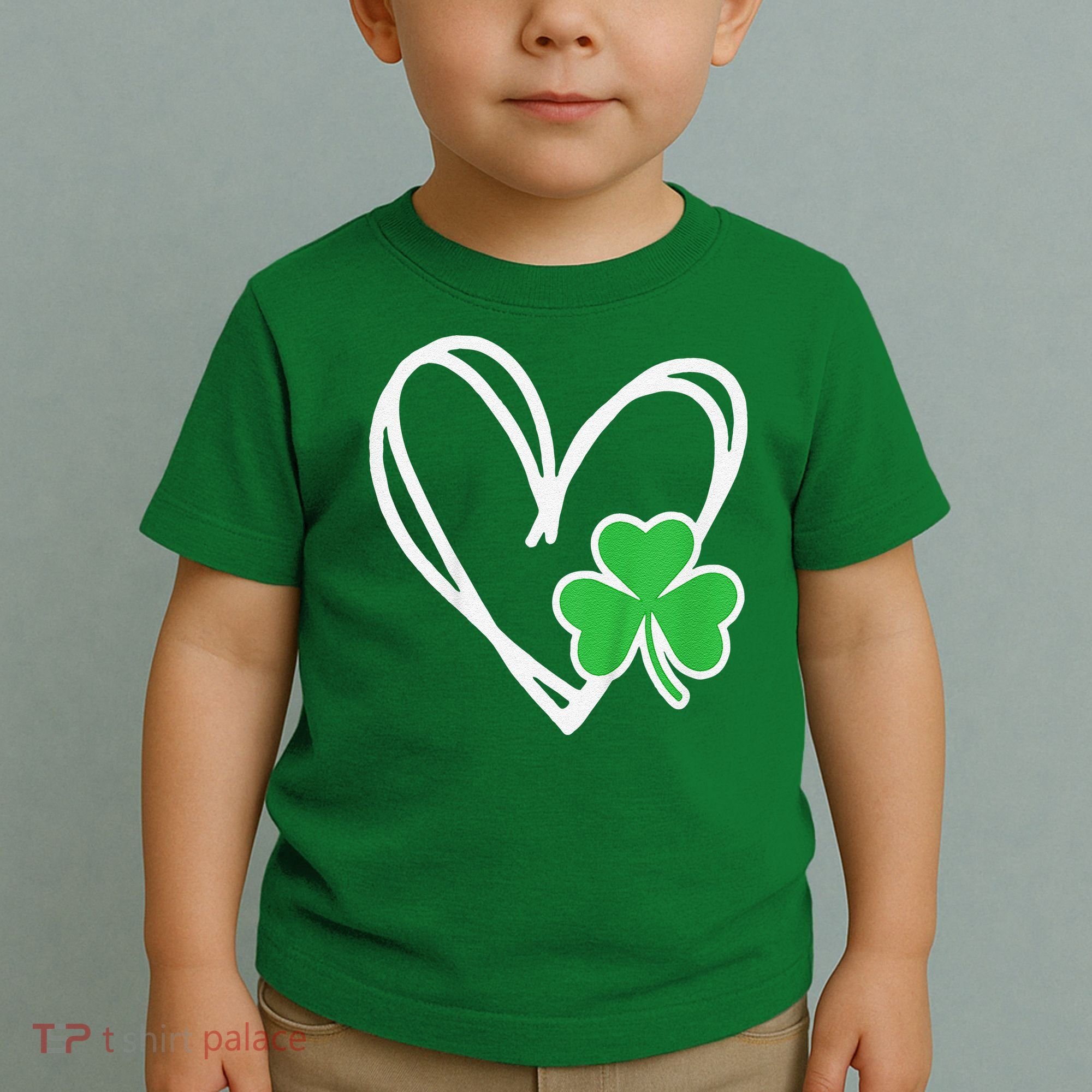 Girl Heart St Patricks Day Shamrock Irish Toddler T-Shirt