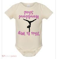 Gymnastics Handstand Shirts This Is My Handstand Baby Bodysuit thumb 0