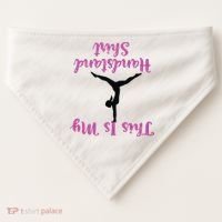 Gymnastics Handstand Shirts This Is My Handstand USA-Made Doggie Bandana thumb 0