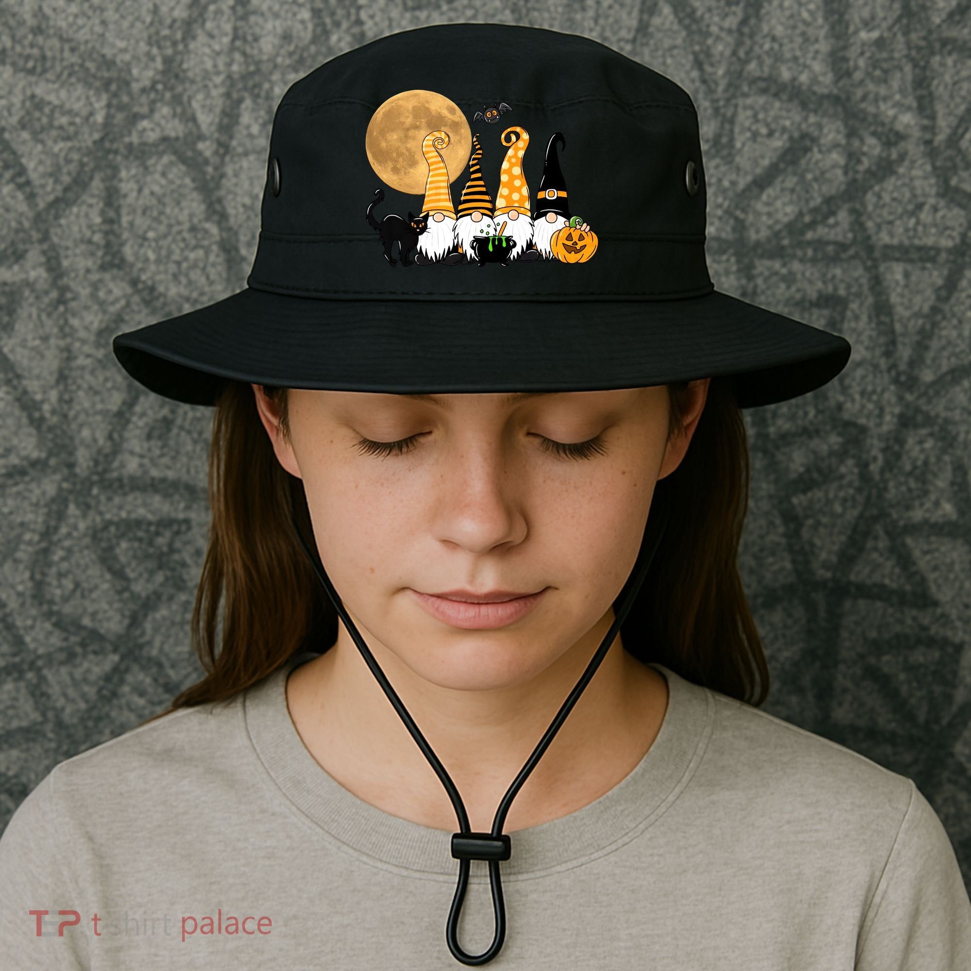 Gnome Halloween Squad Festive Bucket Hat