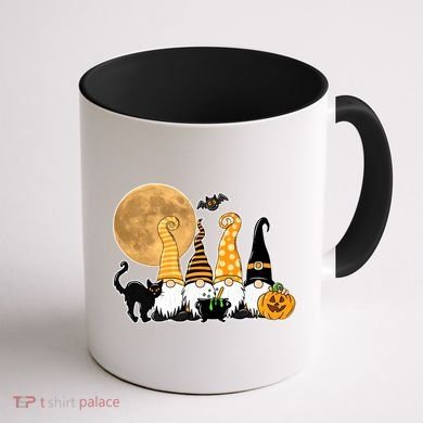Gnome Halloween Squad Festive Coffee Mug back