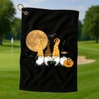Gnome Halloween Squad Festive Golf Towel thumb 1