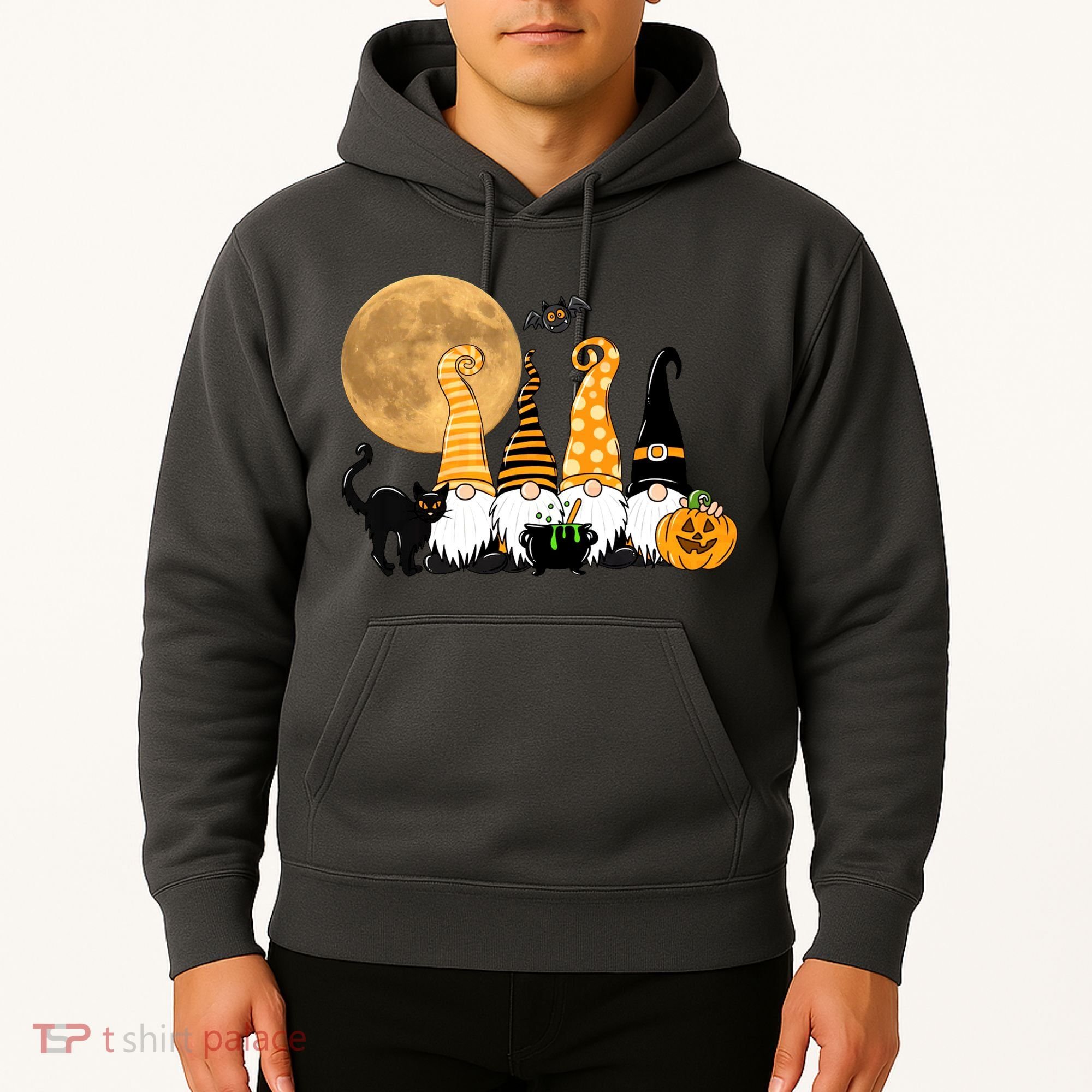 Gnome Halloween Squad Festive Hoodie