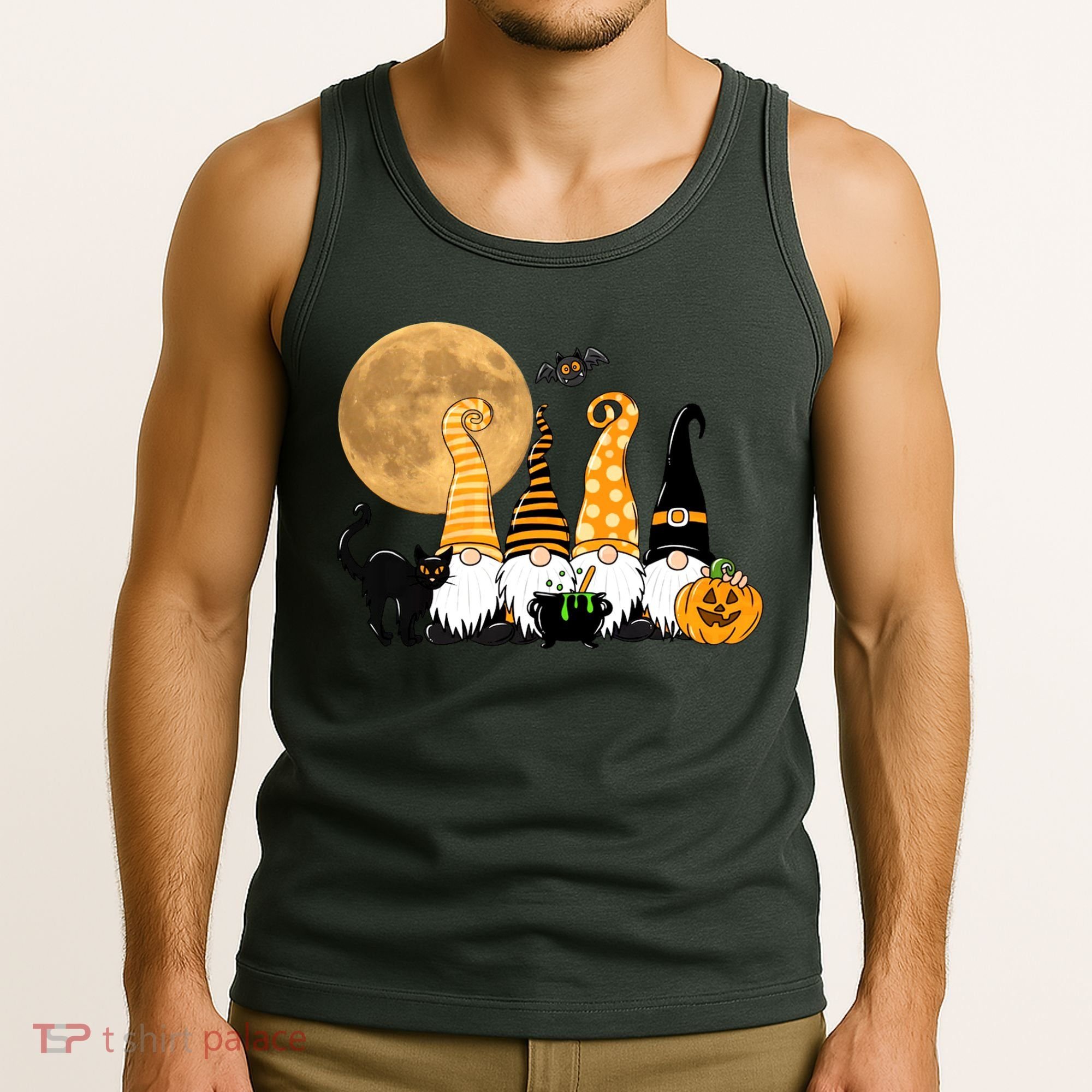 Gnome Halloween Squad Festive Tank Top